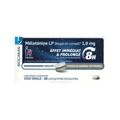 BIOGARAN MELATONINE LP 1,9MG CP 30 — Pharmacie St Honoré - Amiens