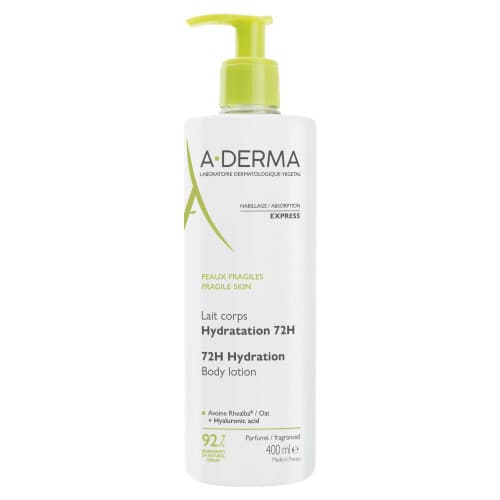 A-DERMA LAIT CORPS HYDRA 72H 400ML — Pharmacie Lafayette Daloy