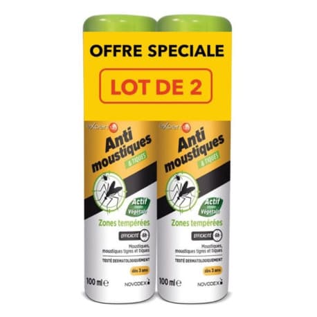 Novodex Expert 123 Antimoustiques Et Tiques Spray Repulsif Zones Temperees 100ml X2 — Pharmacie Palm Beach