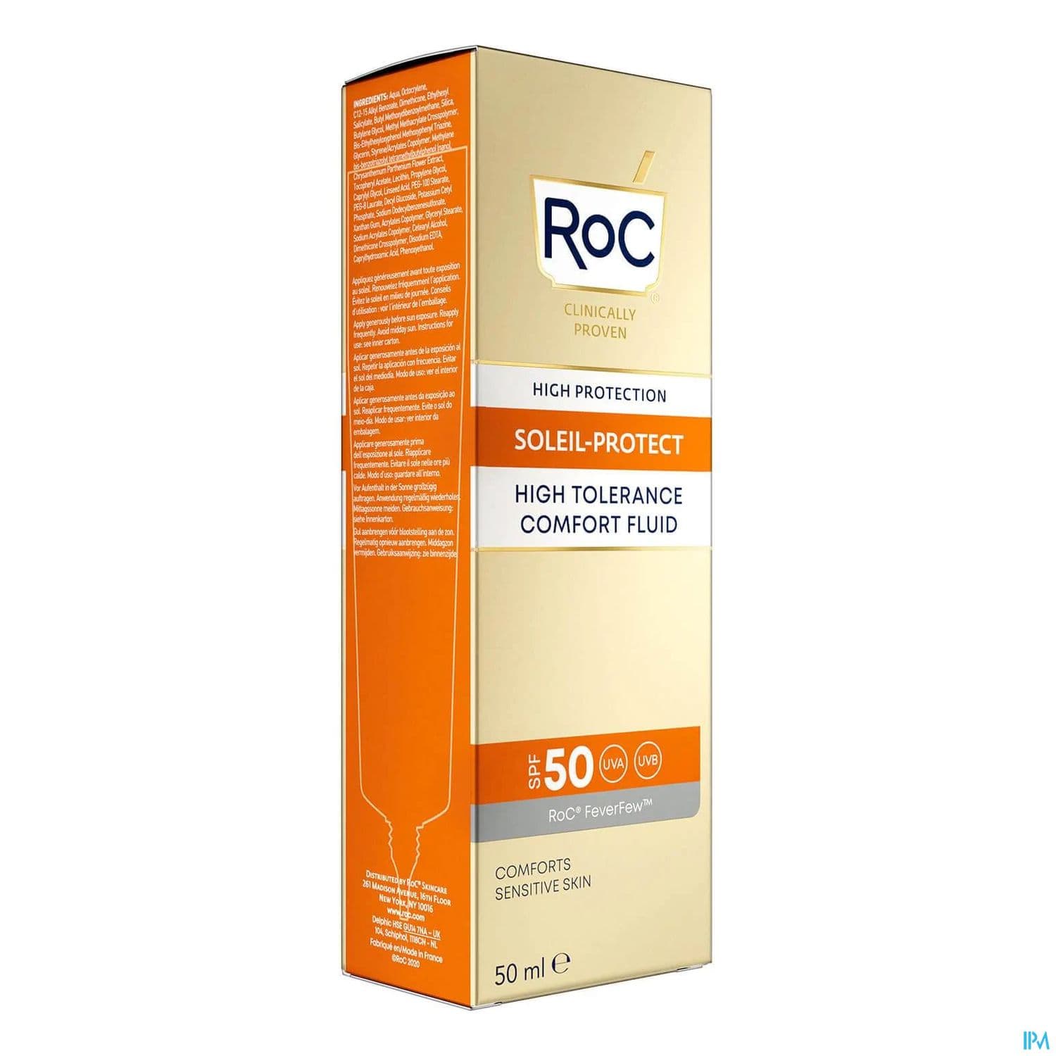 Roc Soleil Protect Visage Fluide Haute Tolerance Reconfortant Spf50+ 50ml — PHARMACIE DE LA GARE Nancy