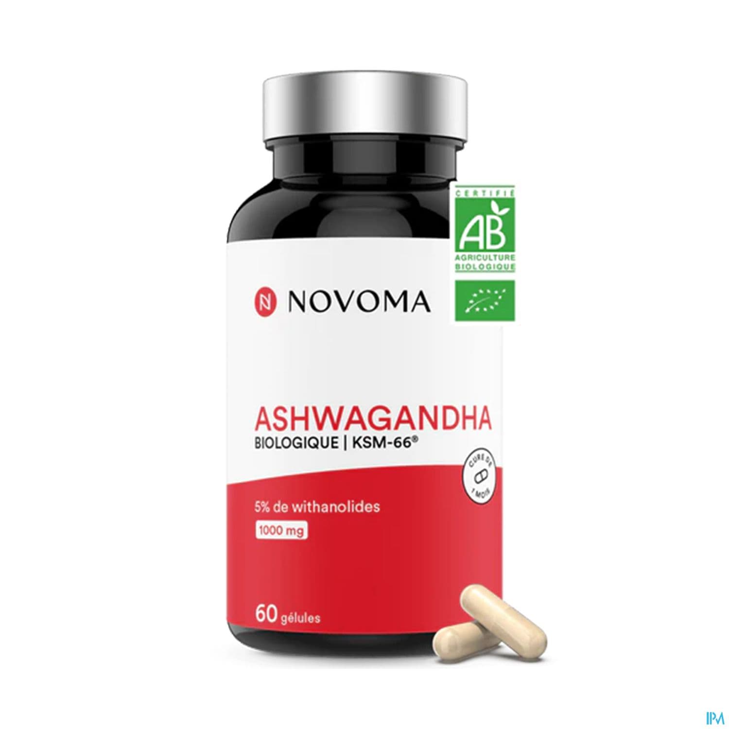 NOVOMA ASHASHWAGANDHA BIO GELUL 60 — Pharmacie Populaire du Sud