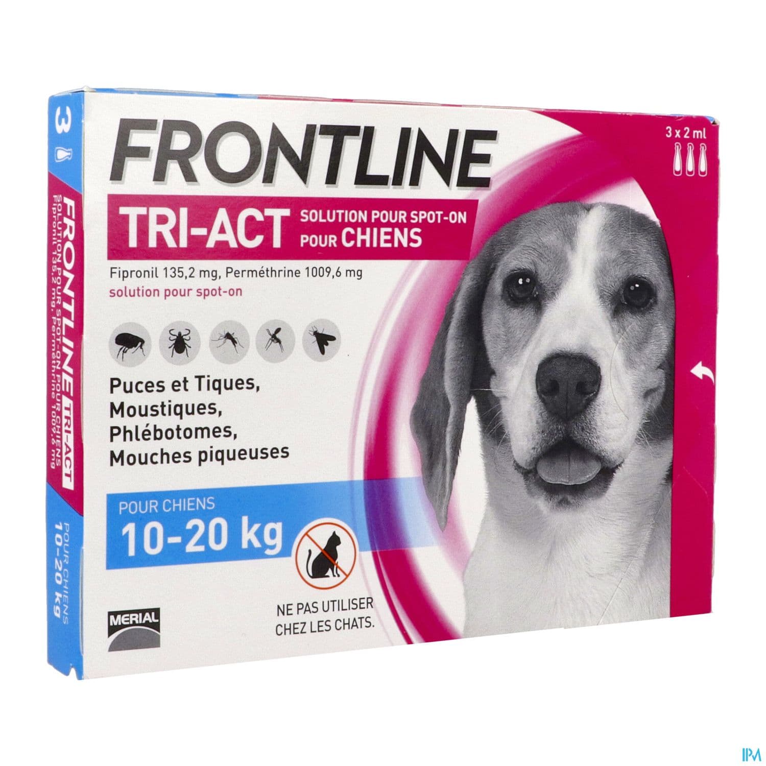 Frontline Tri Act Spot On Chien M Solution X3 — Pharmacie Comedie
