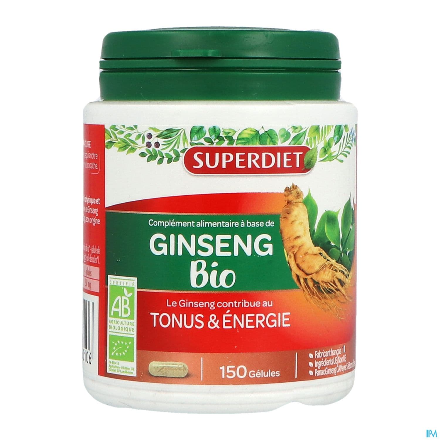 Superdiet Ginseng Panax Ca Meyer Bio Gelule 150 — Pharmavance Auteuil
