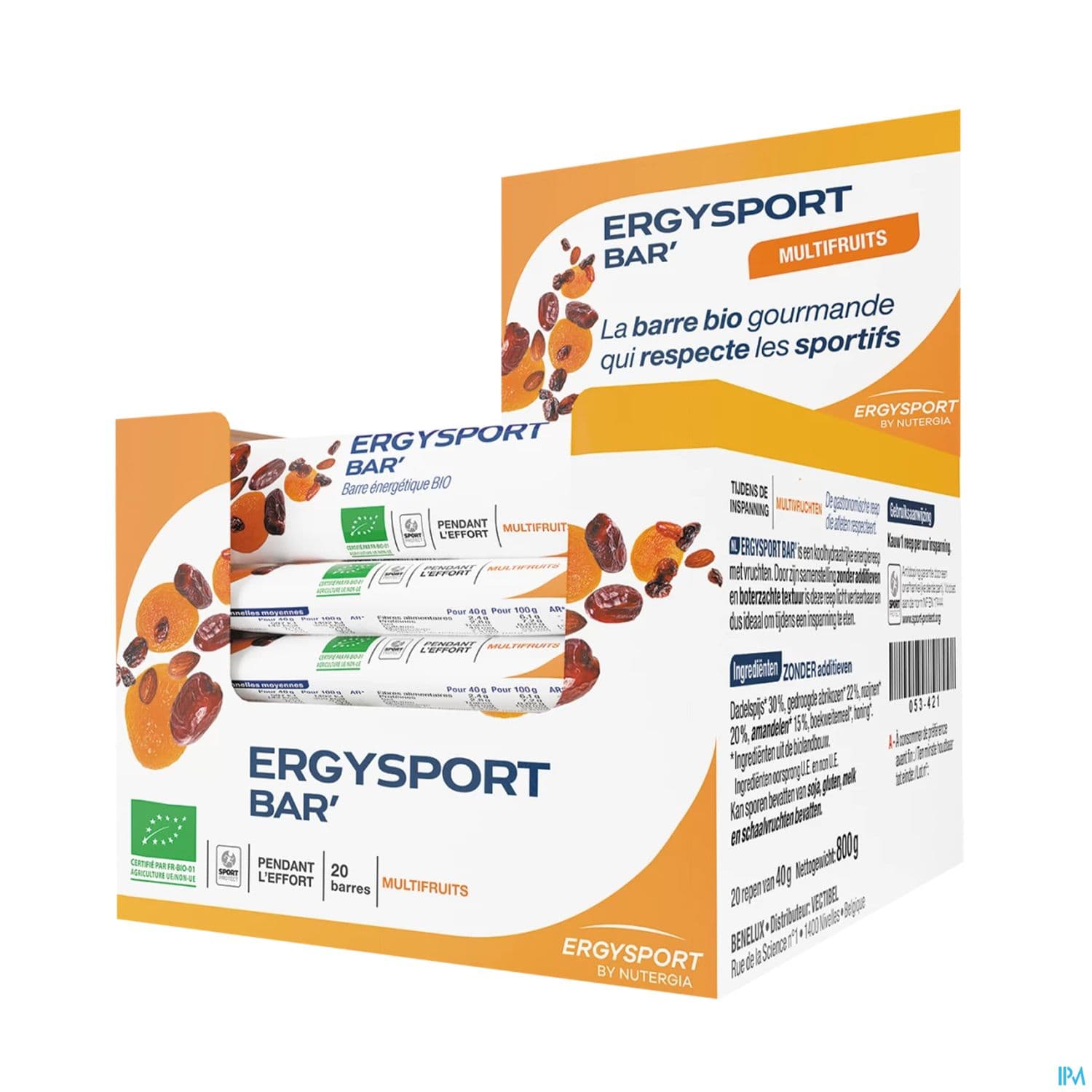 ERGYSPORT BAR' MULTIFRUIT 40G — Pharmacie Pharmagreen Boucicaut