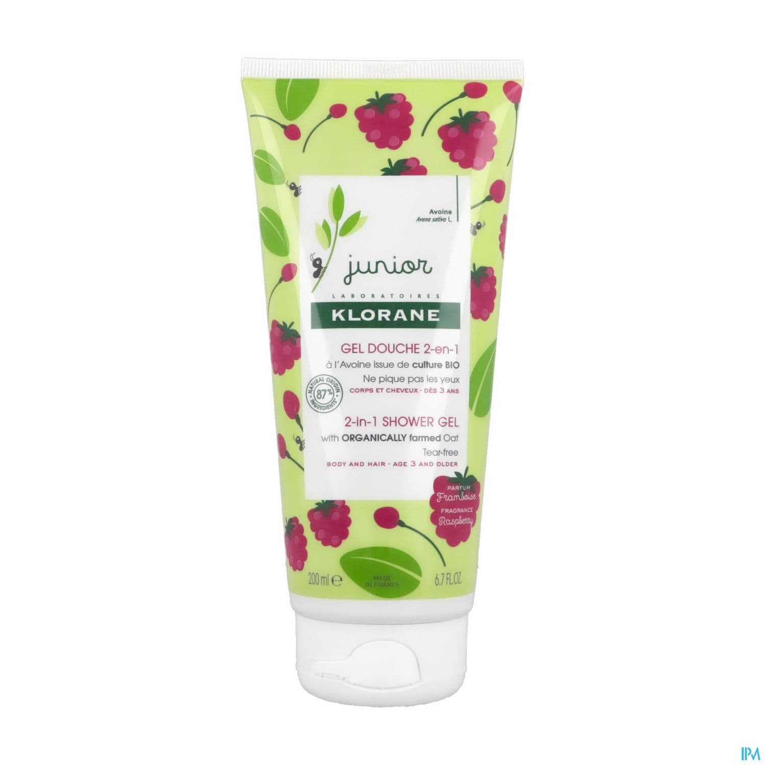KLORANE JUNIOR GEL DCH FRAMB200ML — Pharmacie Européenne 24/24 de la place de clichy