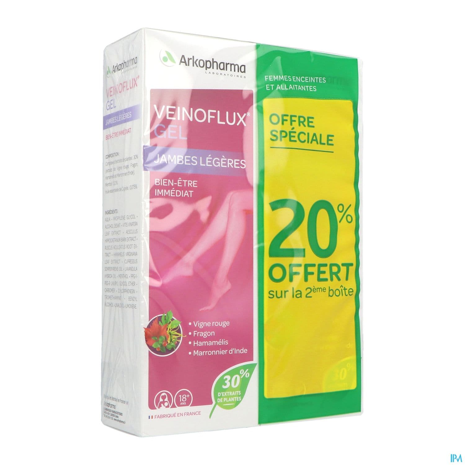 VEINOFLUX GEL JAMBE LEGERE 150MLX2 — Pharmacie Durand (Carrefour Sannois)