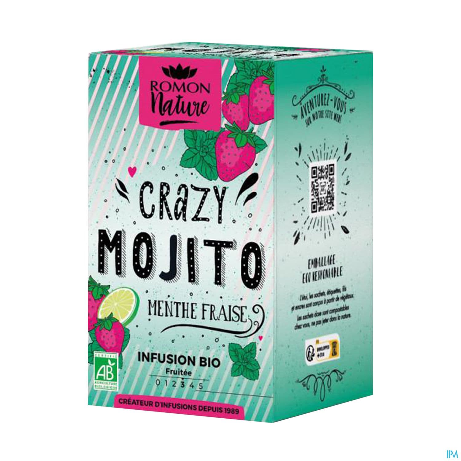 Romon Nature Tisane Plaisir Infusion Crazy Mojito Fraise Sachet 1g8 16 — Pharmacie SO OUEST