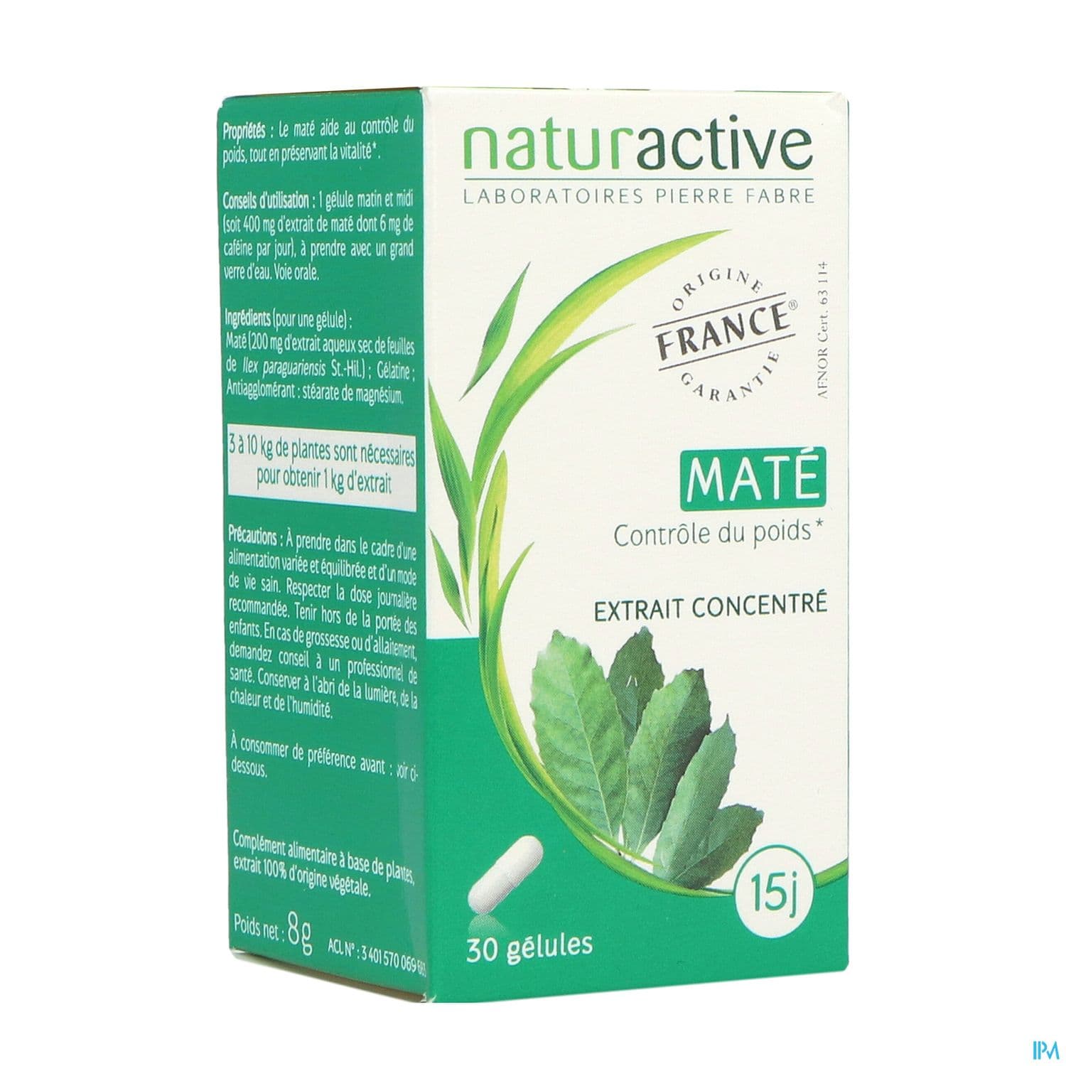 Naturactive Mate Gelule 30 — Pharmacie Villenave Rocade