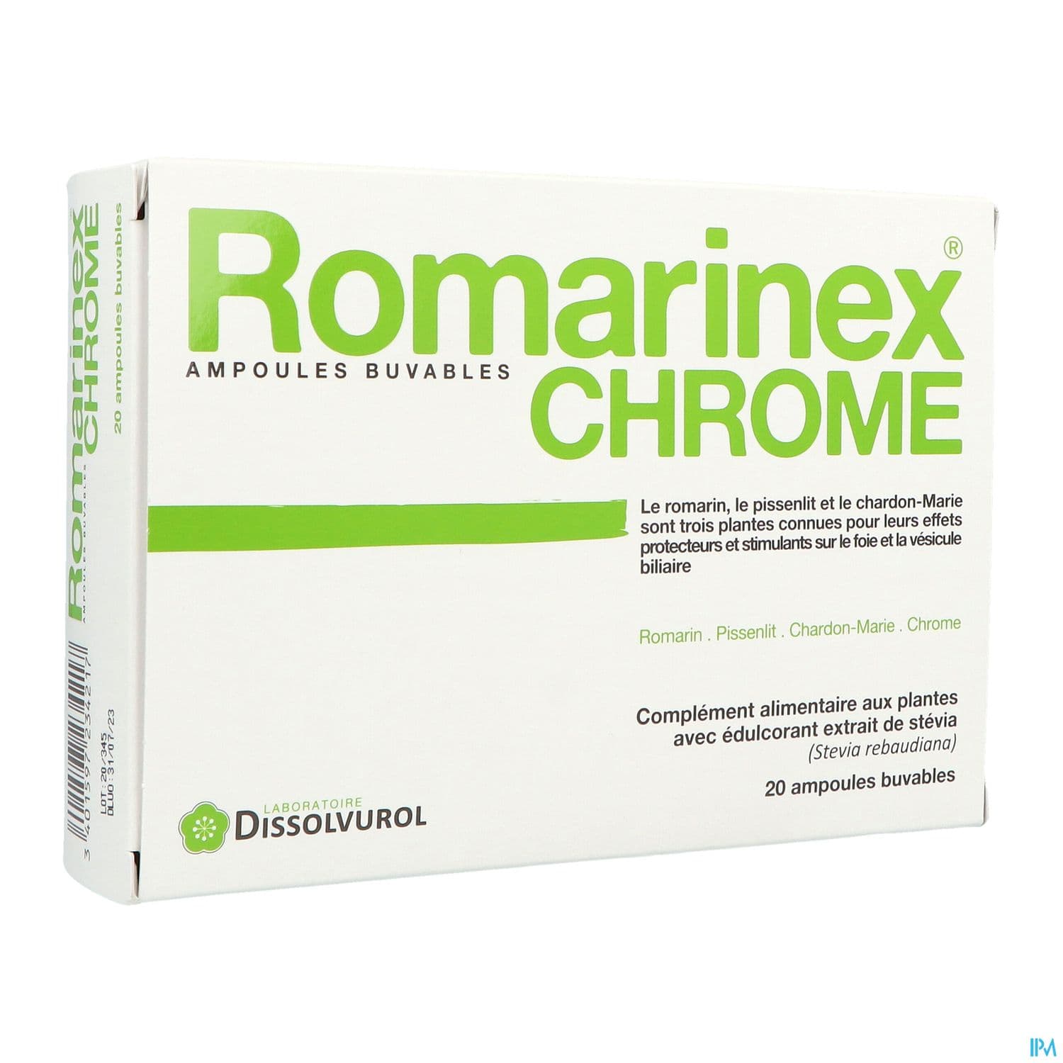 Romarinex Chrome Solution Buvable Ampoule 10ml 20 — Pharmacie du Soleil Elsie Santé