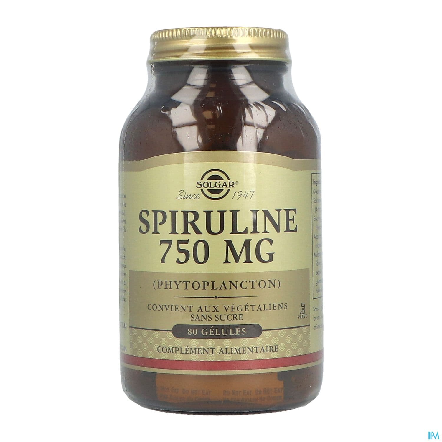 Solgar Spiruline 750mg Gelule 80 — Pharmavance Fontaine