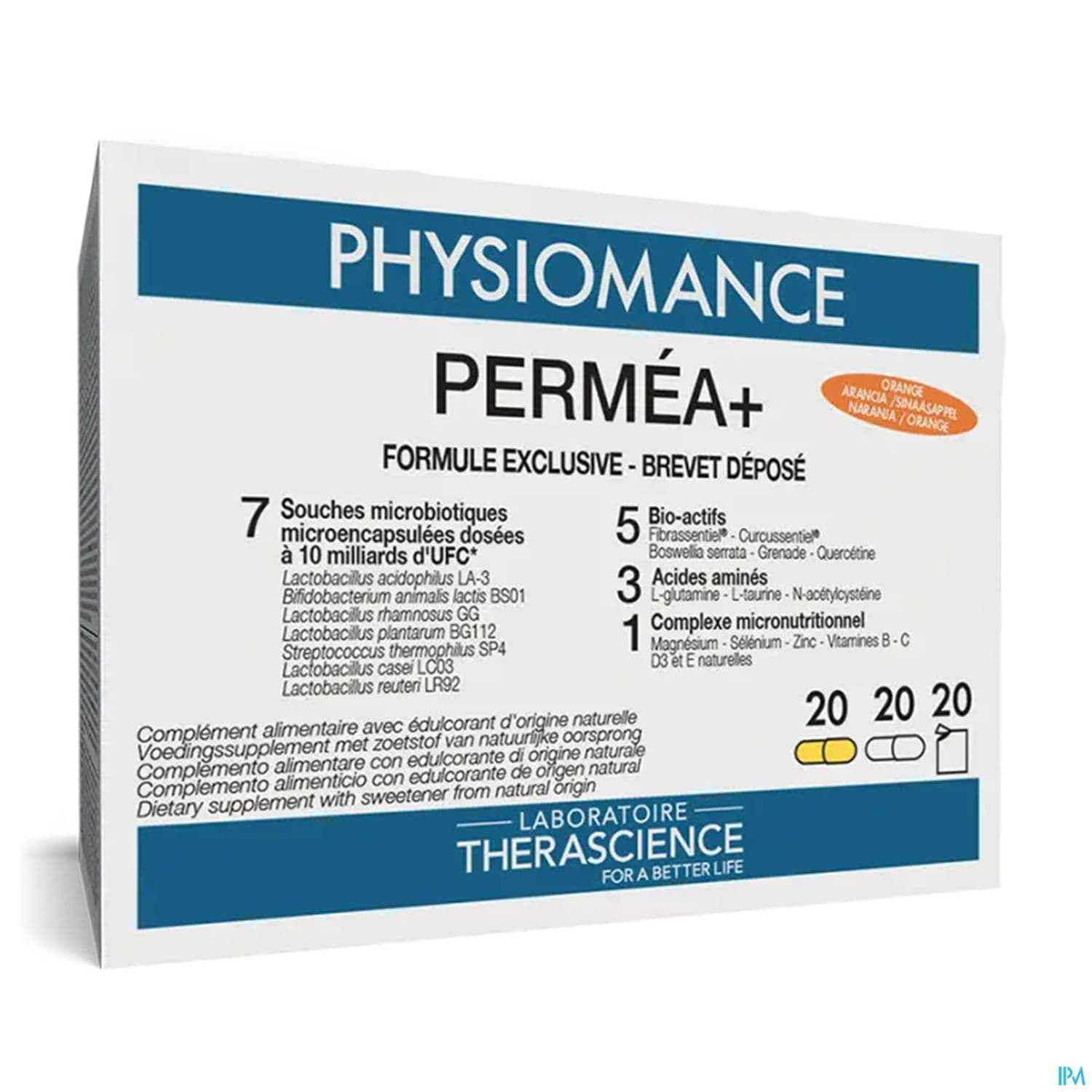 Therascience Physiomance Permea+ Sachet 20 + Comprime 40 — Pharmacie du Soleil Elsie Santé