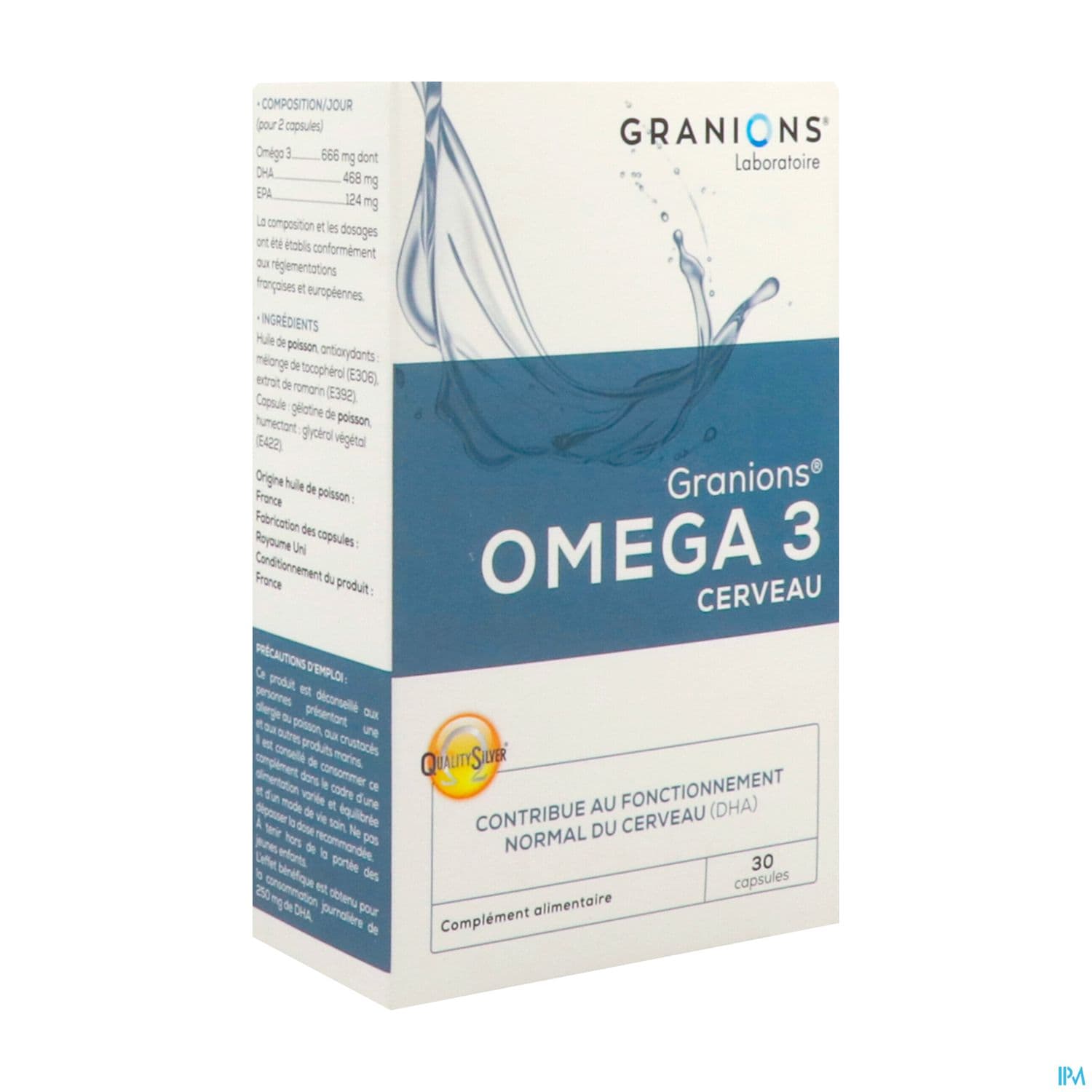 Granions Omega3 Cerveau Capsule 30 — Pharmacie Lafayette de Roubaix