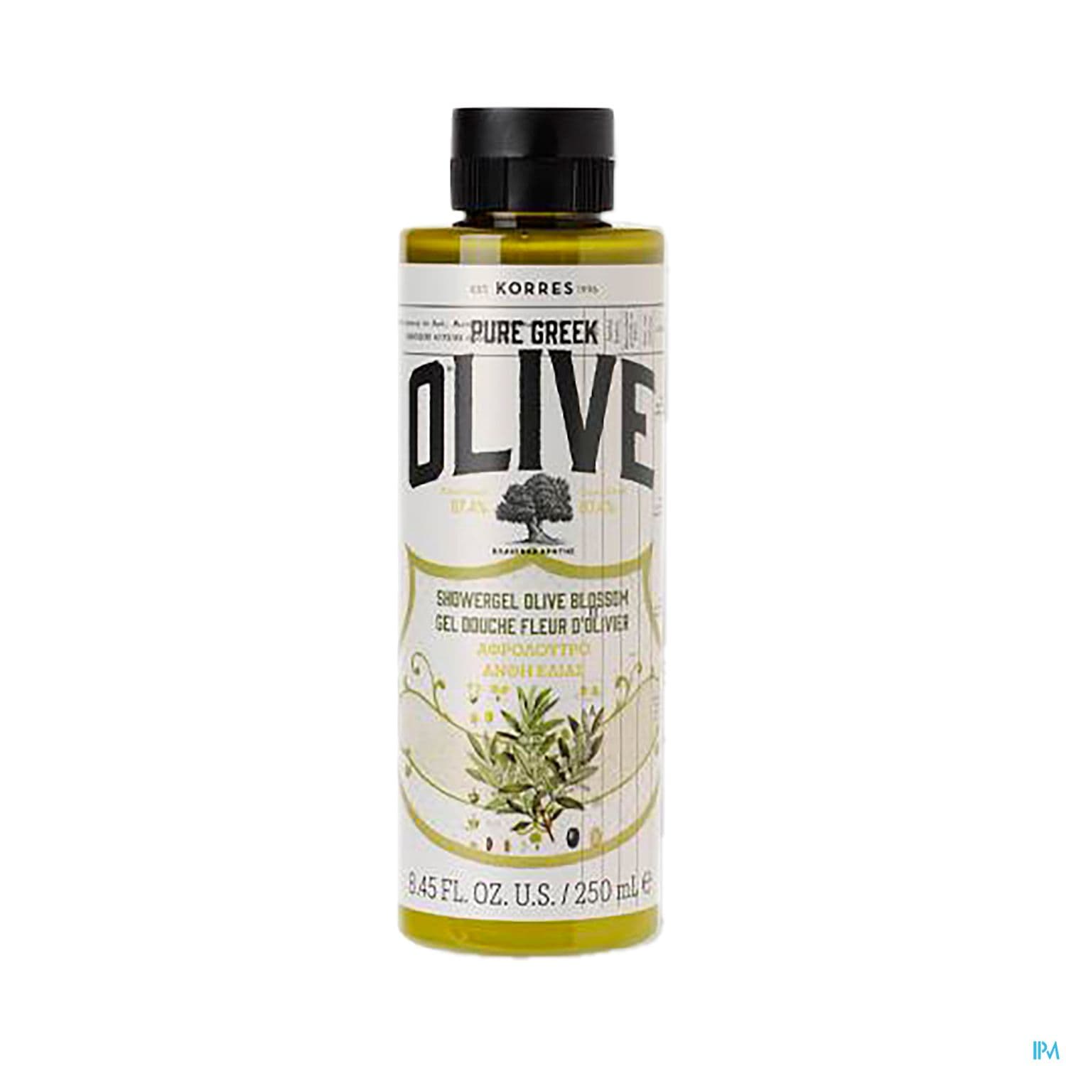 KORRES GEL DCH FL OLIVIER 250ML — Pharmacie Cannes Riviera
