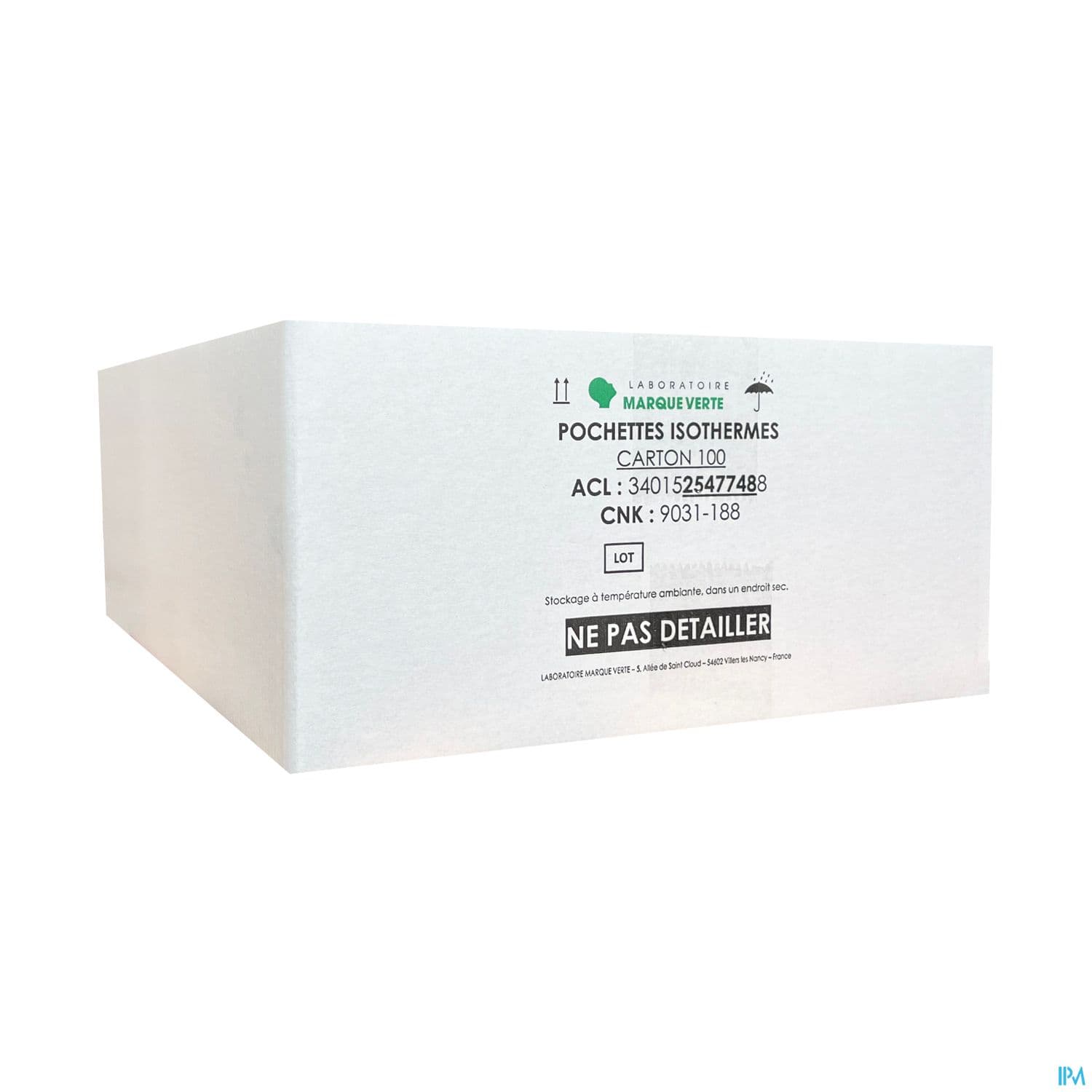 Marque Verte Poche Isotherme 20cm X 25cm 100 — Pharmacie Saint Seb Boulevard