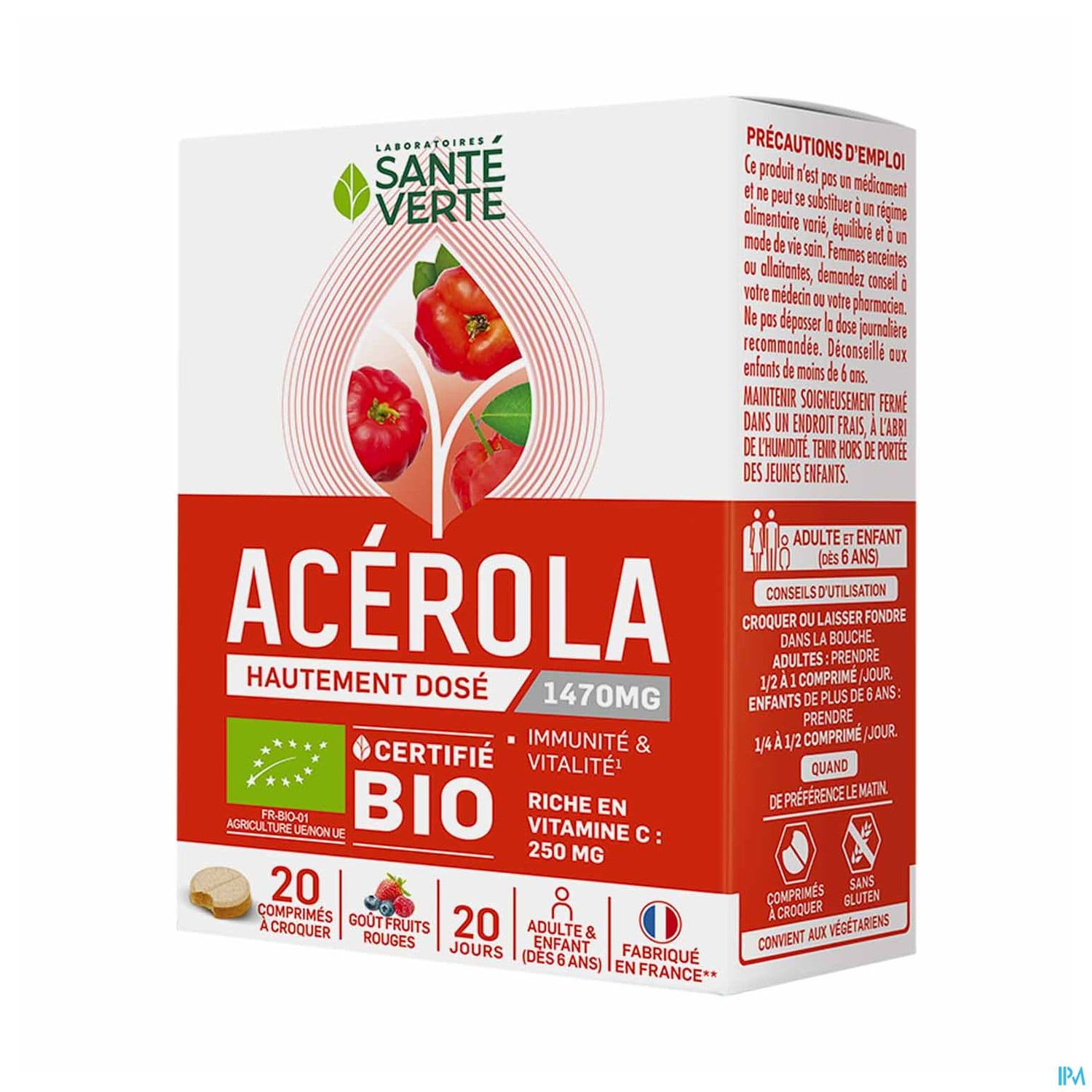 Sante Verte Toniphyt Acerola Bio Comprime 20