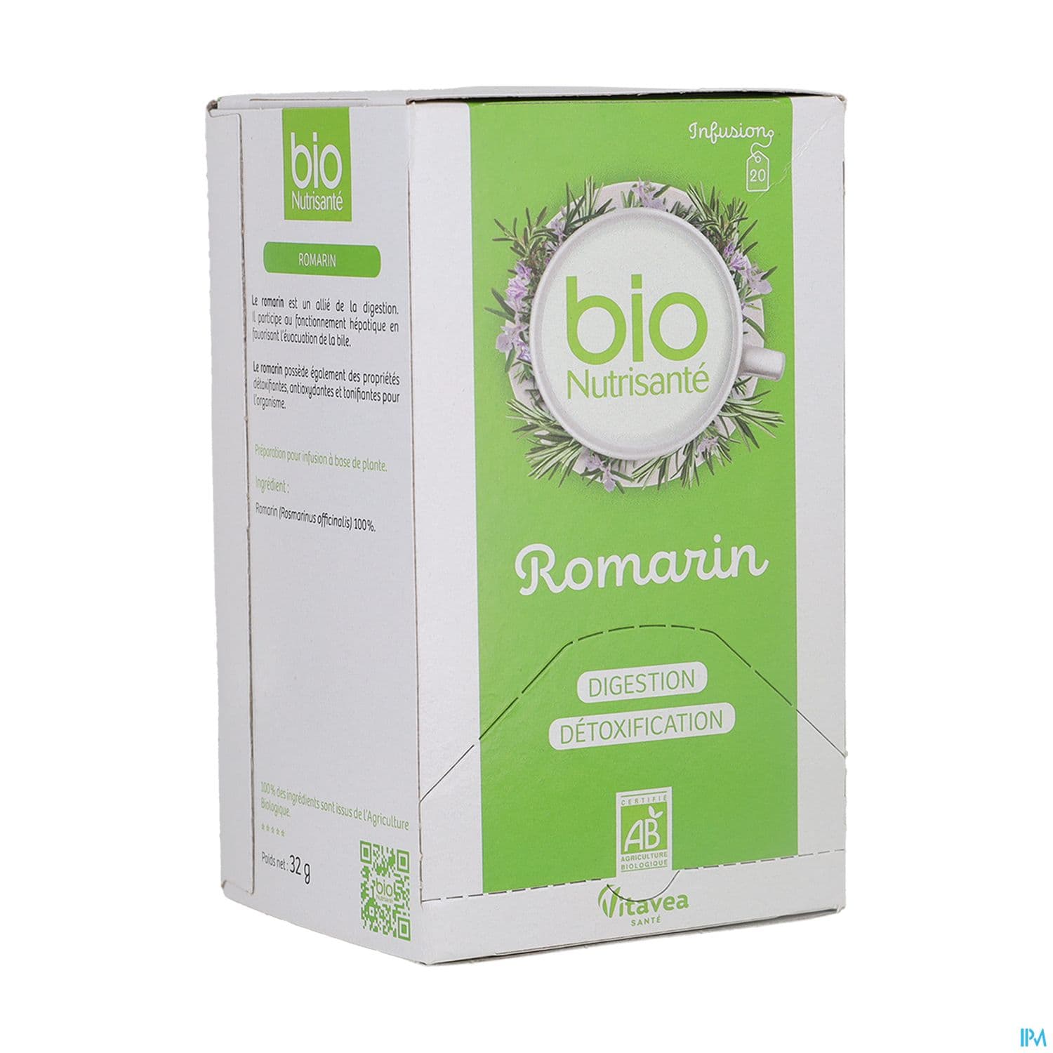 Nutrisante infusion bio romarin sachet 20 — Pharmacie Pharmavance Le Chesnay