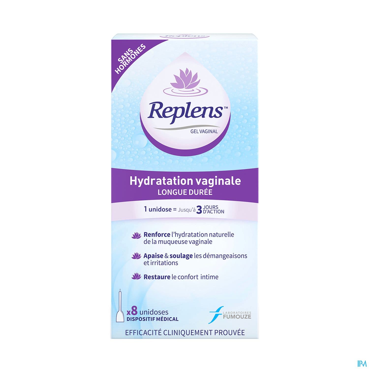 REPLENS GEL VAGINAL UNIDOS BT8 — Pharmacie Fontaine Tours