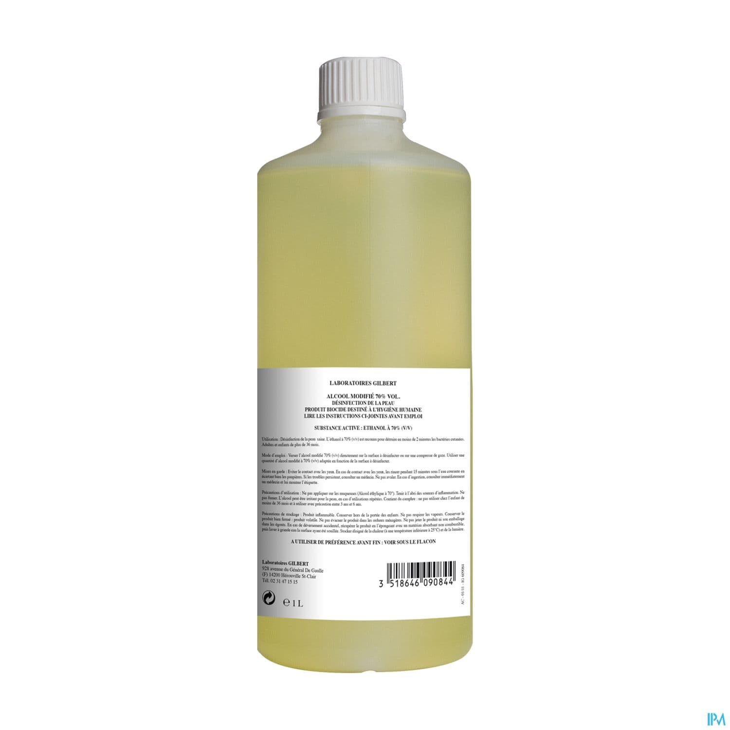 ALCOOL 70C MODIFIE GILBERT BID 1L — Pharmacie Pharmagreen Boucicaut