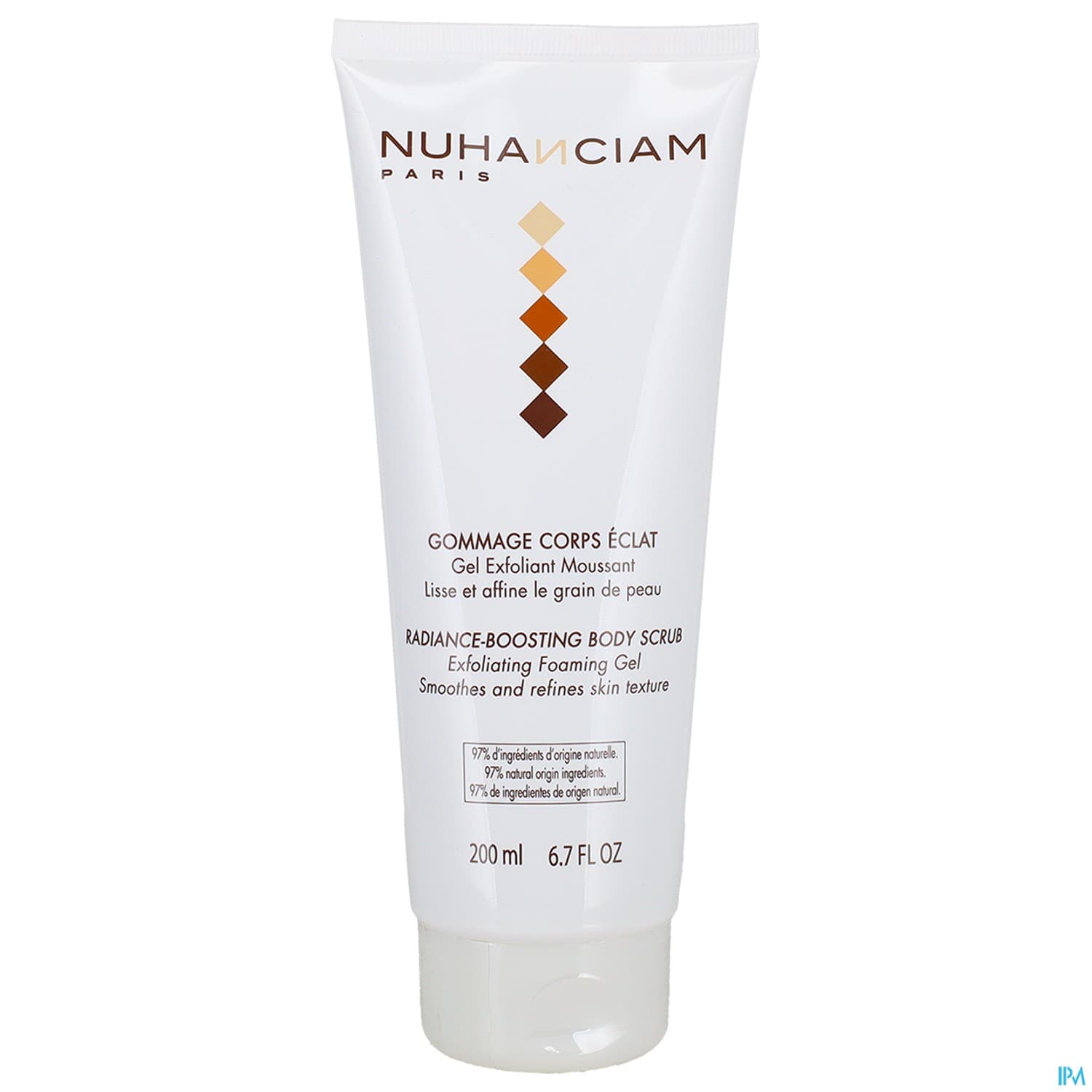 Nuhanciam Gommage Corps Eclat Gel Exfoliant Moussant Lisse Et Affine Le Grain De Peau 200ml