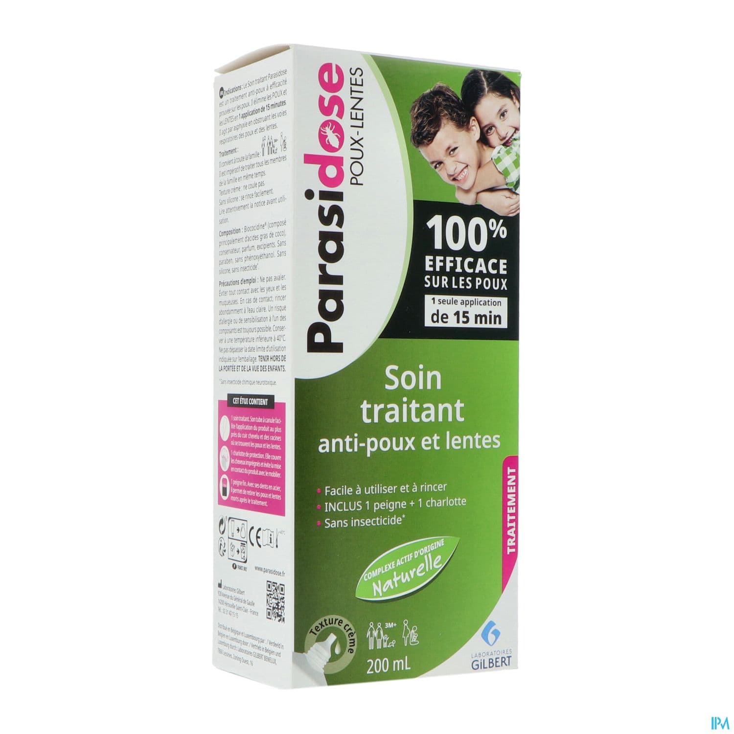Laboratoires Gilbert Parasidose Poux Soin Traitant Poux Lentes 200ml — Pharmacie Jeanne D'Arc