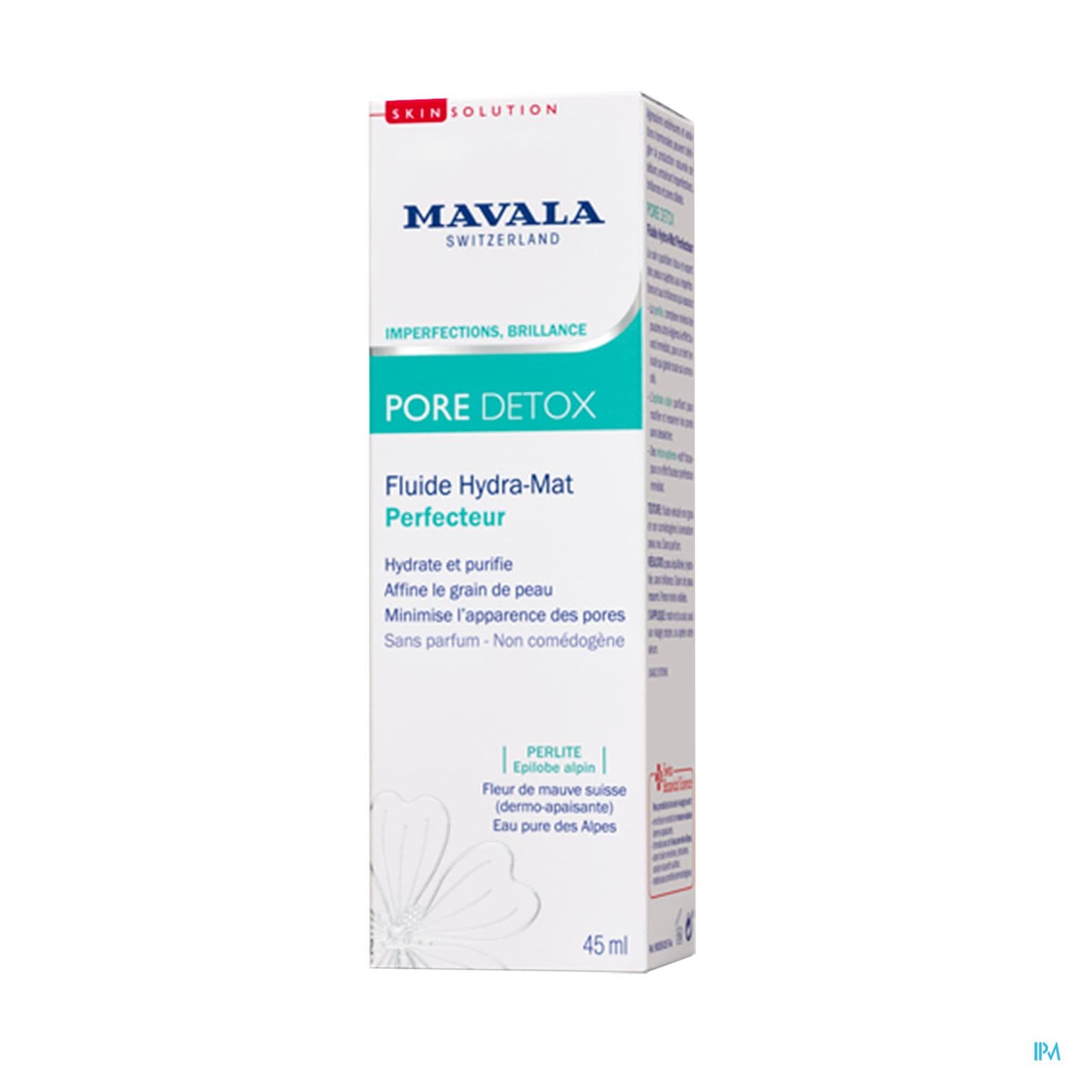 Mavala Pore Detox Fluide Hydra Mat Perfecteur 45ml — Pharmacie Centrale Boulogne by Nexum