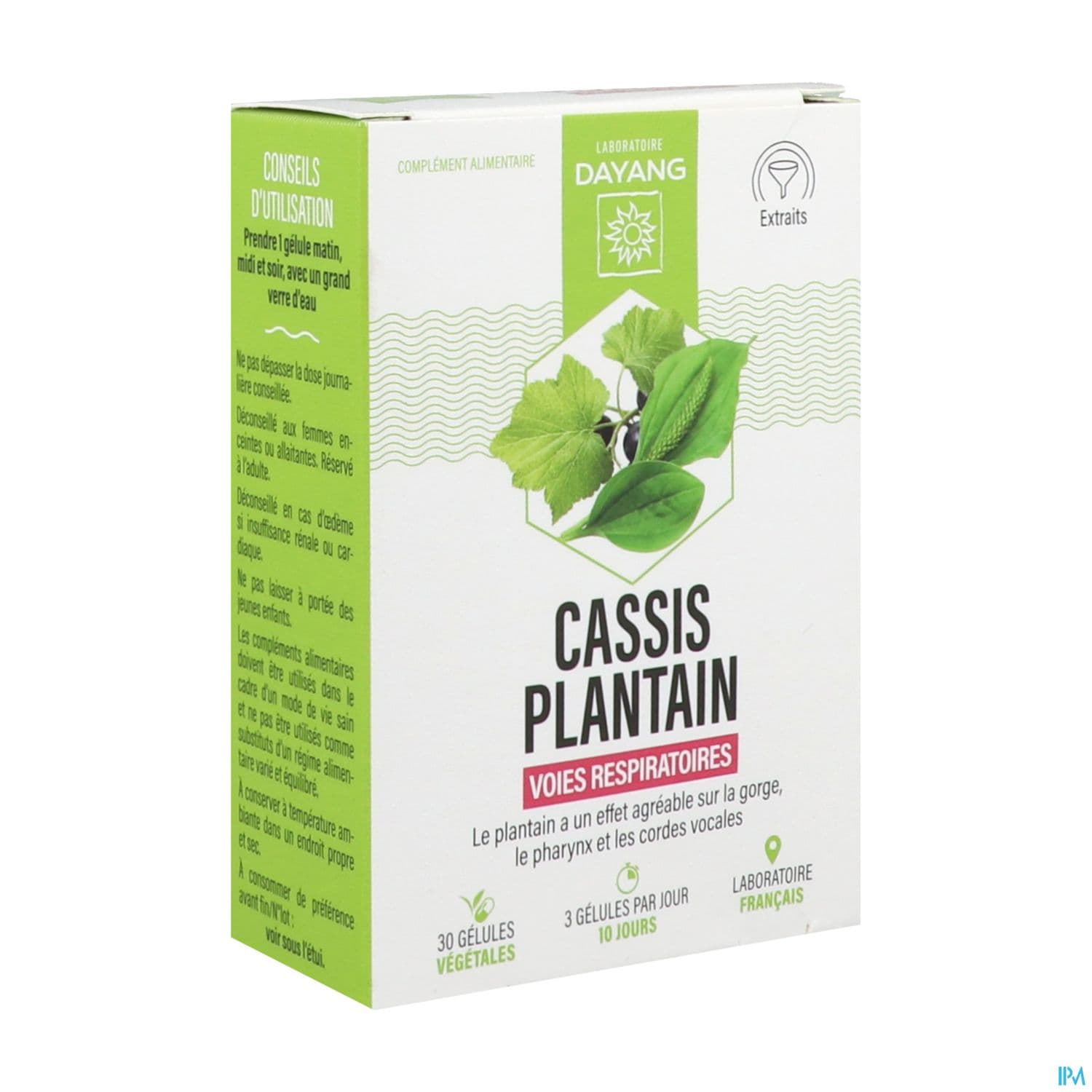 Dayang Cassis Plantain Gelule Vegetale 30 — Pharmacie Chapelle International