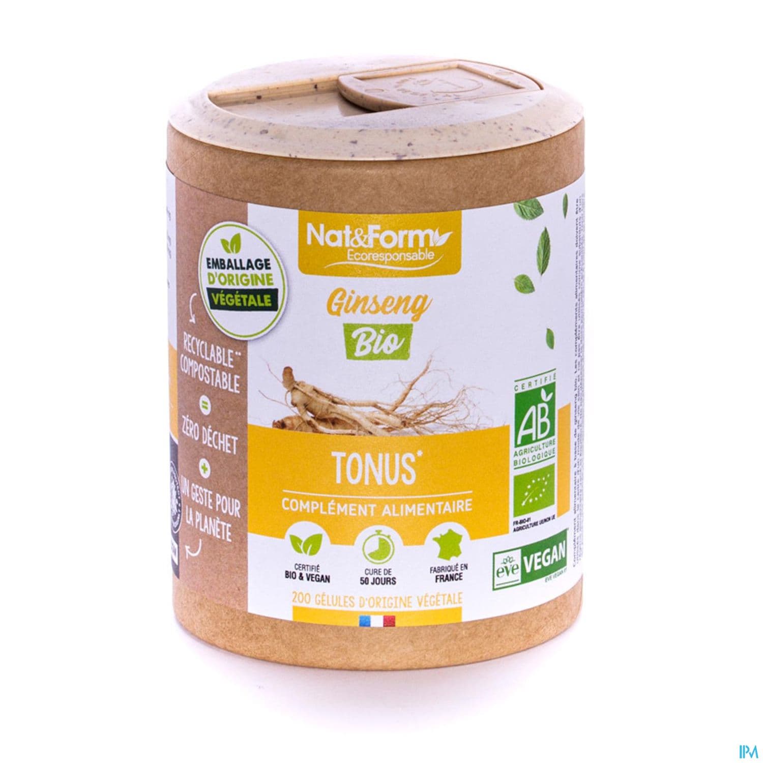 Nat Et Form Ecoresponsable Ginseng Rouge Bio Gelule Vegetale 200 — Pharmacie du Vercors