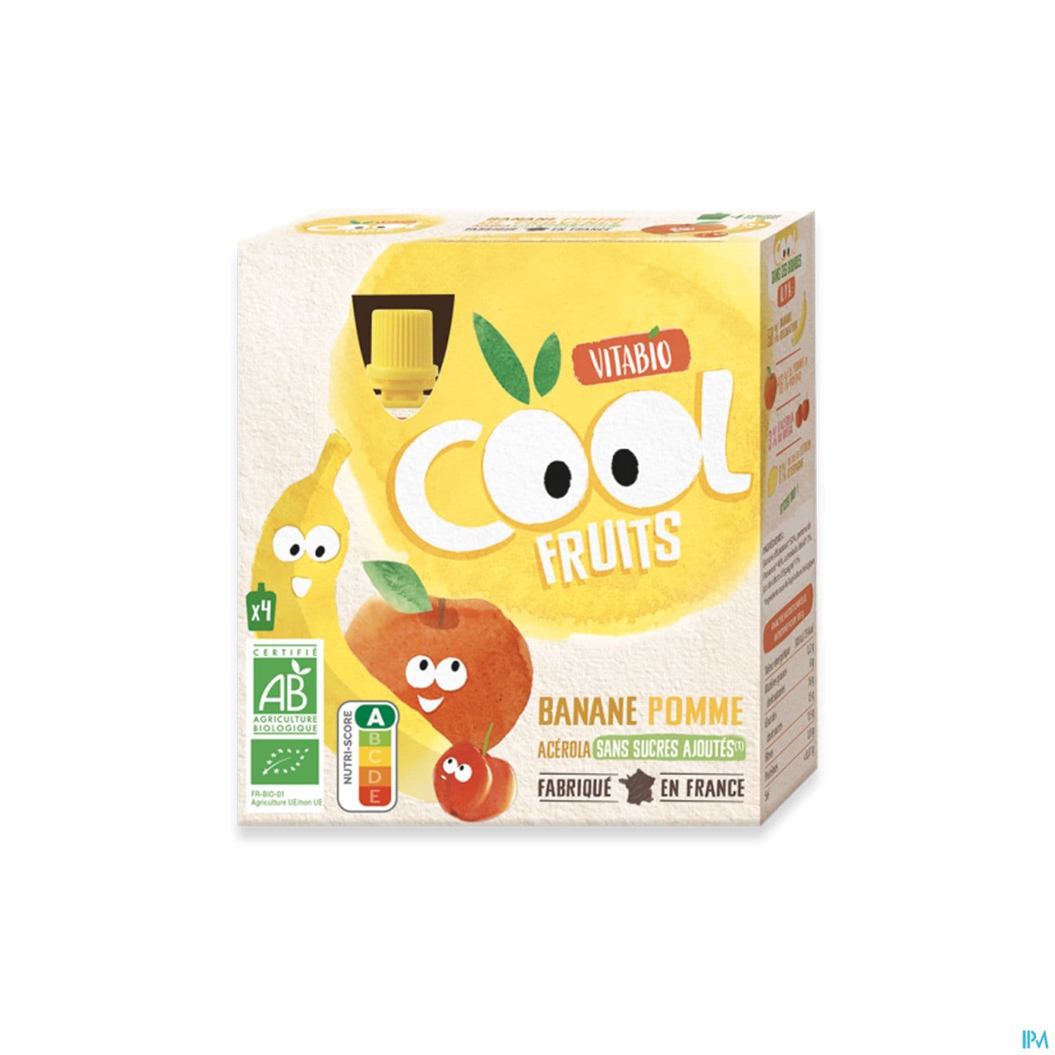 VITABIO COOL POM/BANAN 4X90G — Pharmacie Apothical Nanterre Université