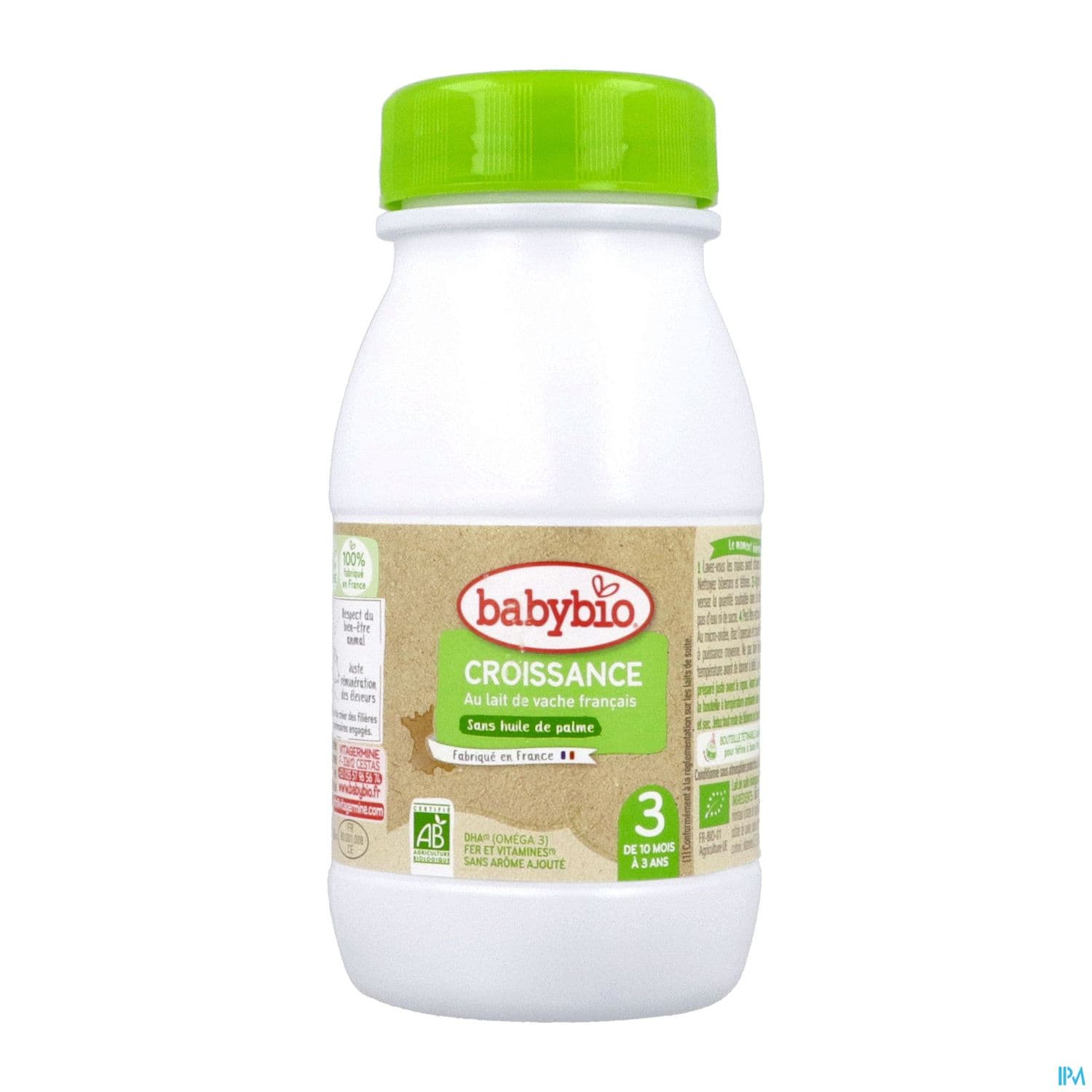 BABYBIO 3AG CROIS LAIT BIO 250MLX6 — Pharmacie du Grand Vitrolles