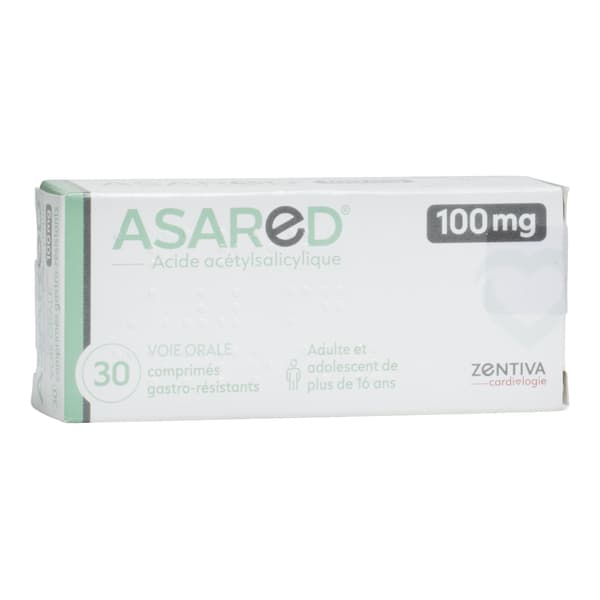 ASARED 100 mg. comprime gastro resistant. boite de 30 — Pharmacie de Flandre