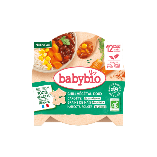 Babybio Chili Vegetal Doux 12m Assiette 230g