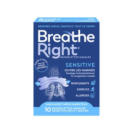 BREATHE RIGHT BAND NASAL SENSI X10