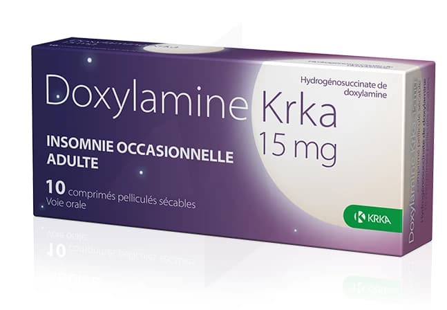 DOXYLAMINE 15MG KRKA CPR SEC10 — Pharmacie Du Vieil Abreuvoir