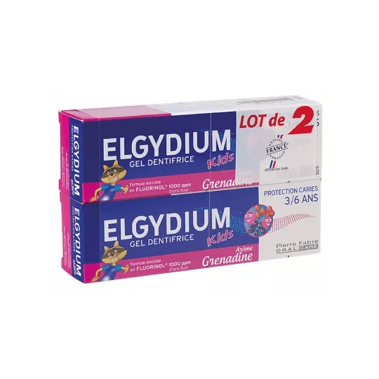 Elgydium Kids Caries Gel Dentifrice Grenadine 50ml X2 — Pharmacie Pharmavance Auteuil