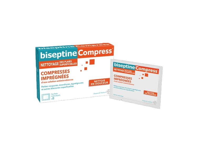 BISEPTINE COMPRESS SACH8 PR12 — Pharmacie Matignon
