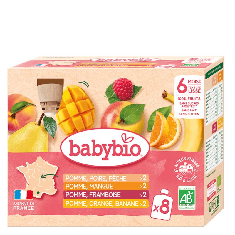 BABYBIO GOURD M/PARFUM FRUIT2 8X90
