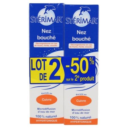 STERIMAR CU NEZ BOUCHE 100ML X2