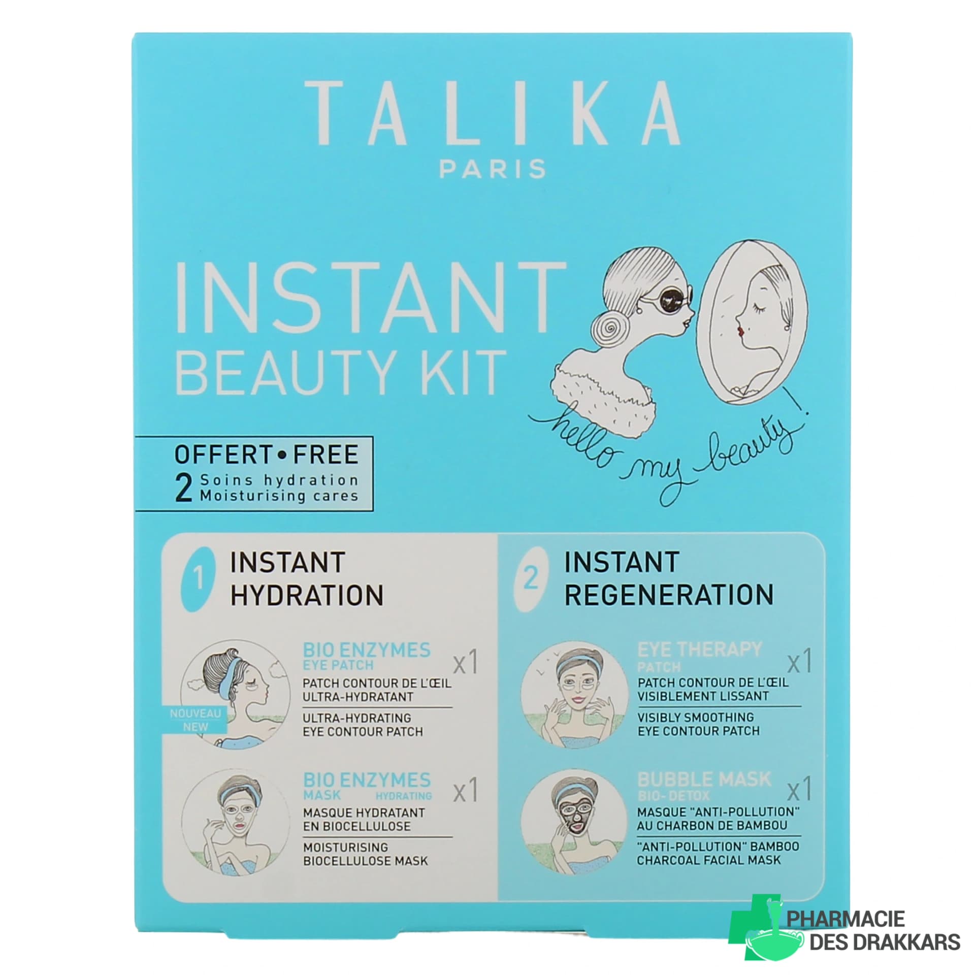 Talika Instant Beauty Kit 2021 1 Bem Hydra + 1 Bubble + 1 Etp Solo Offert + 1 Bep Hydra Offert