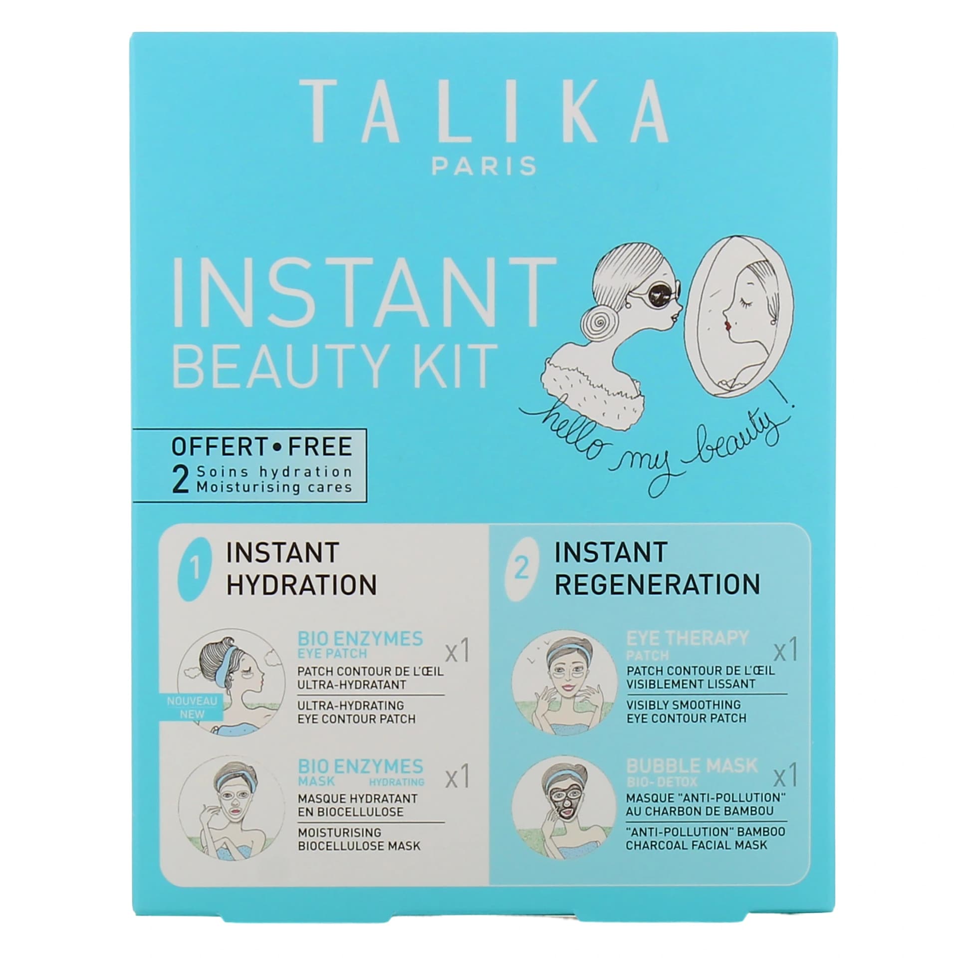 Talika Instant Beauty Kit 2021 1 Bem Hydra + 1 Bubble + 1 Etp Solo Offert + 1 Bep Hydra Offert