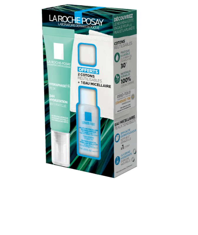 HYDRAPHASE HA YEUX 15ML+MICEL+COT