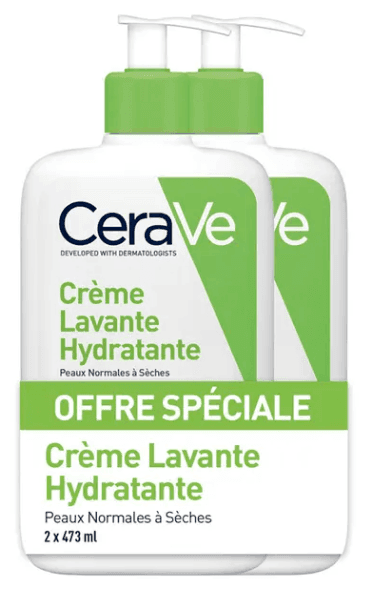 Cerave Lot Creme Lavante Hydratante 473ml X2 -10%