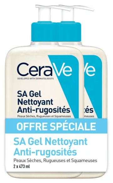 Cerave Lot Sa Gel Nettoyant Anti-rugosites 473ml X2 -10%