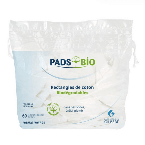 GILBERT PADS BIO COTON 8X10CM 60