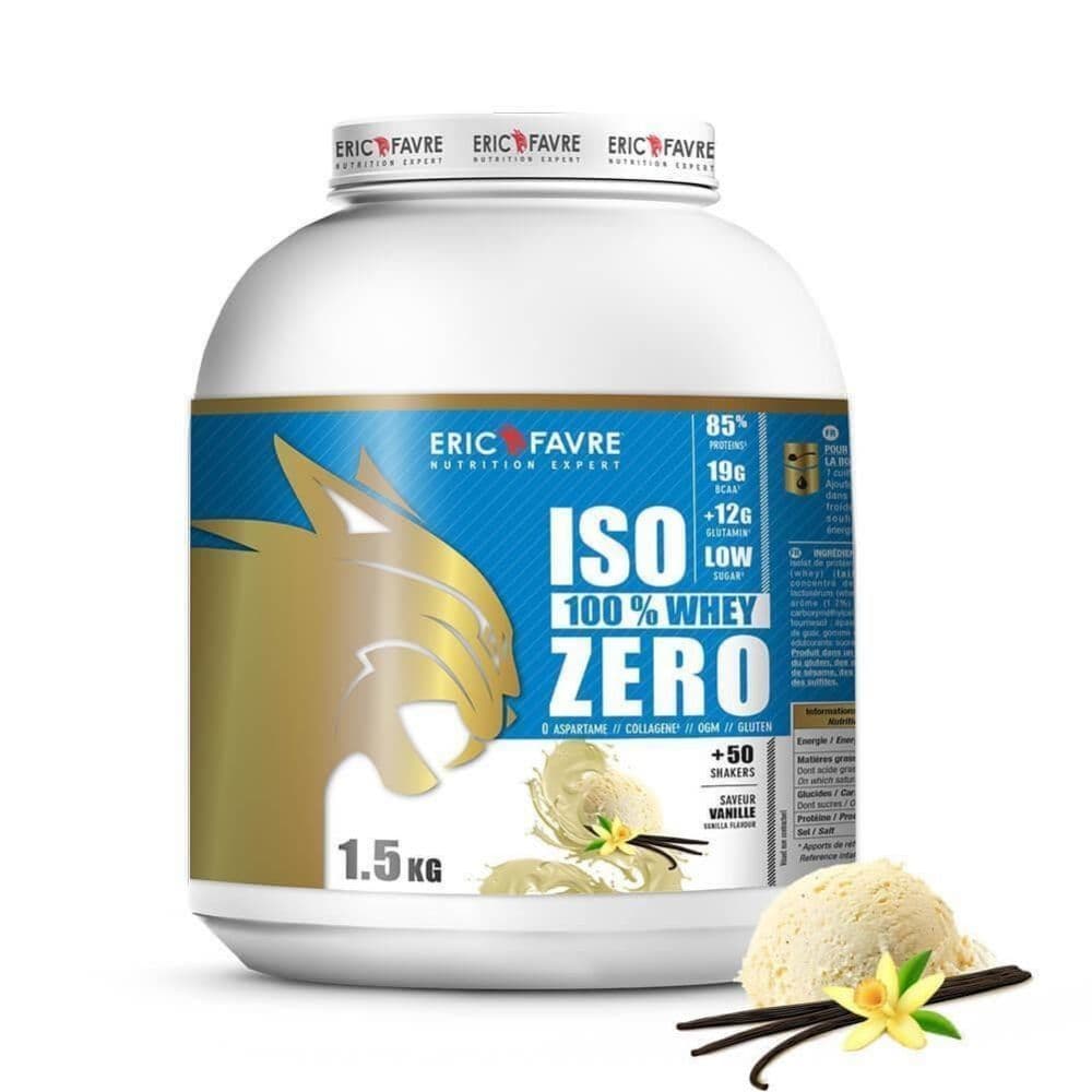 Eric Favre Iso 100% Whey Zero Vanille 1kg5 — Pharmacie Européenne 24/24 de la place de clichy