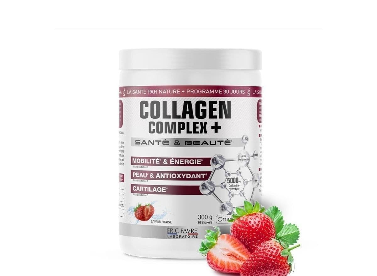 Eric Favre Collagen Complex+ Poudre Fraise 300g — Pharmacie du Maillon