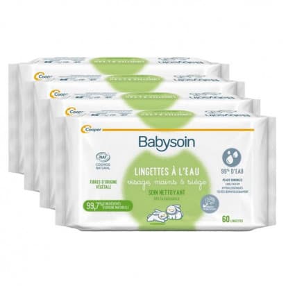 BABYSOIN LINGETTE NETT EAU SAC60X4 — Pharmacie Allauch Village