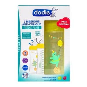 Dodie Sensation+ Biberon Anticolique Cirque +6mois 330ml X2
