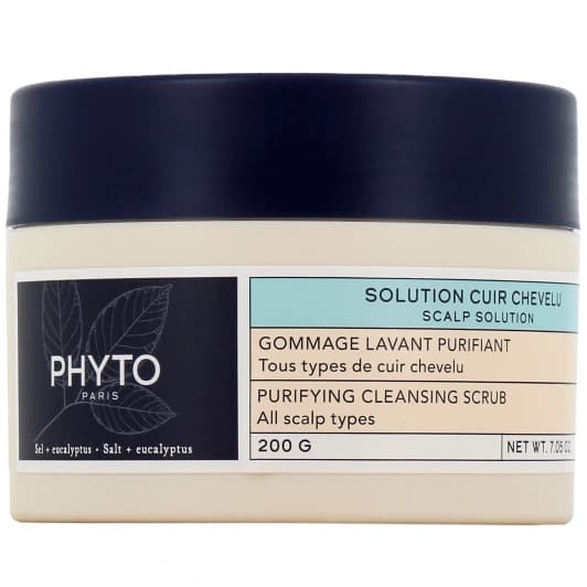 Phyto Solution Gommage Lavant Purifiant Tous Types De Cuir Chevelu Pot 200g
