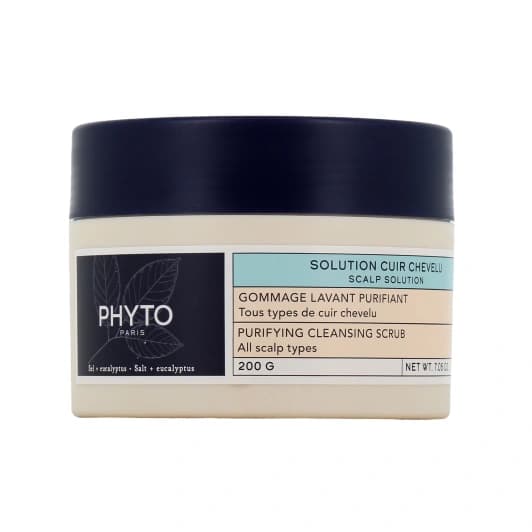 Phyto Solution Gommage Lavant Purifiant Tous Types De Cuir Chevelu Pot 200g