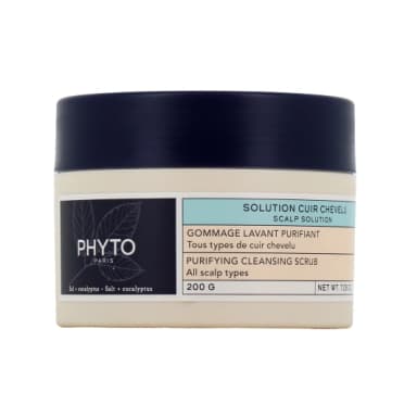 Phyto Solution Gommage Lavant Purifiant Tous Types De Cuir Chevelu Pot 200g